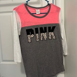 Pink 3/4 sleeve shirt